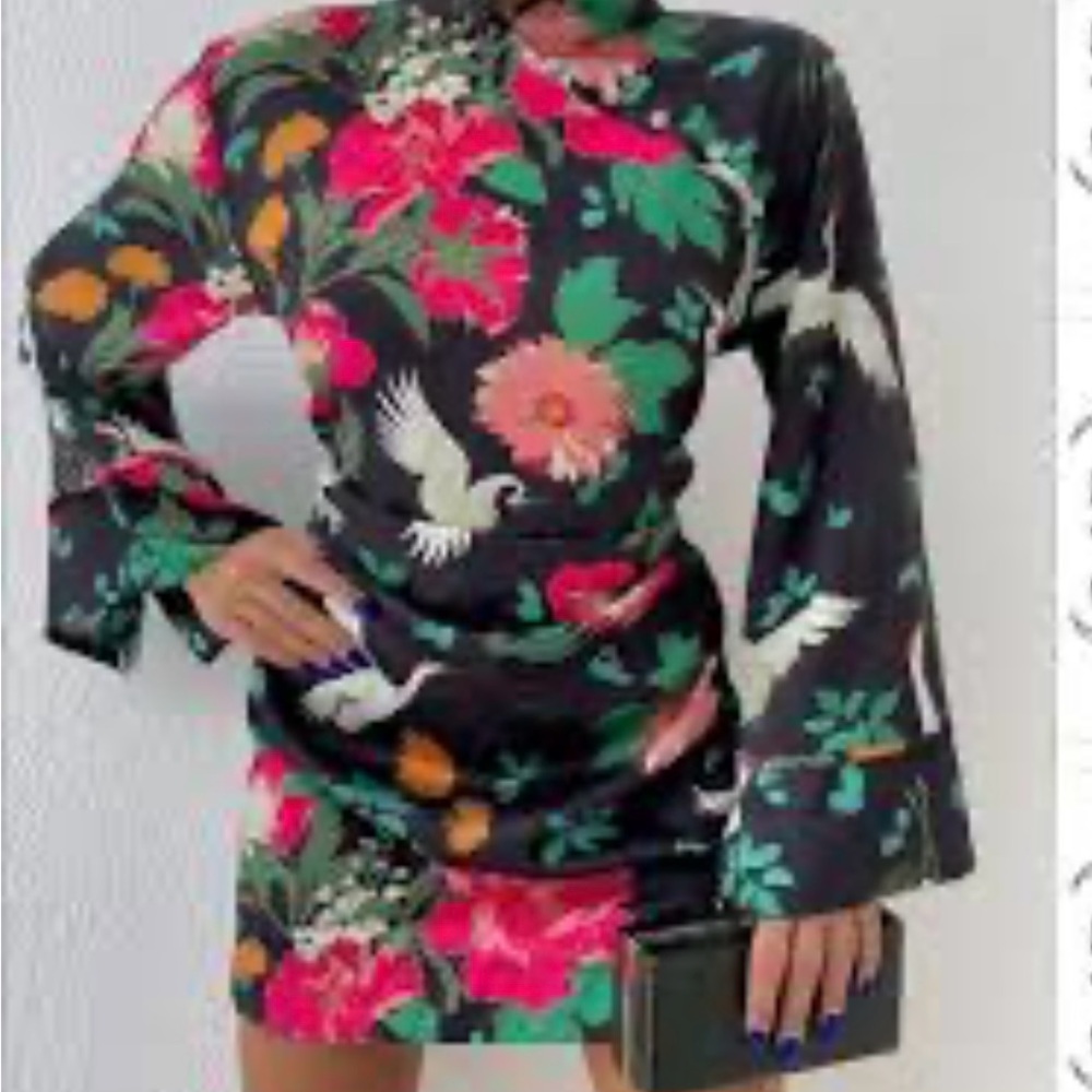 Zara Chinese Style Mini Dress - Picture 7 of 7